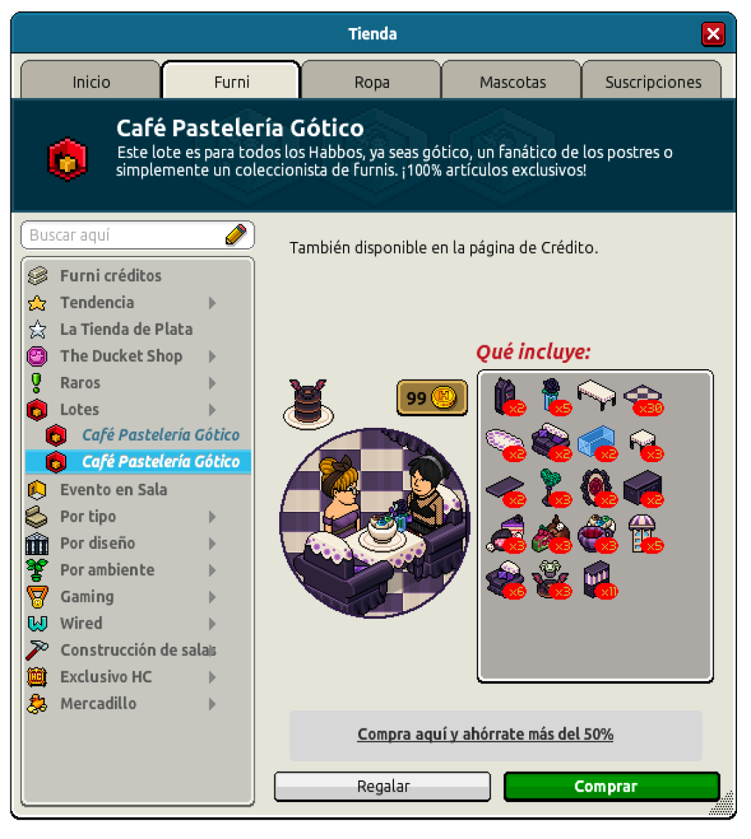 Lote Café Pastelería Gótico 1