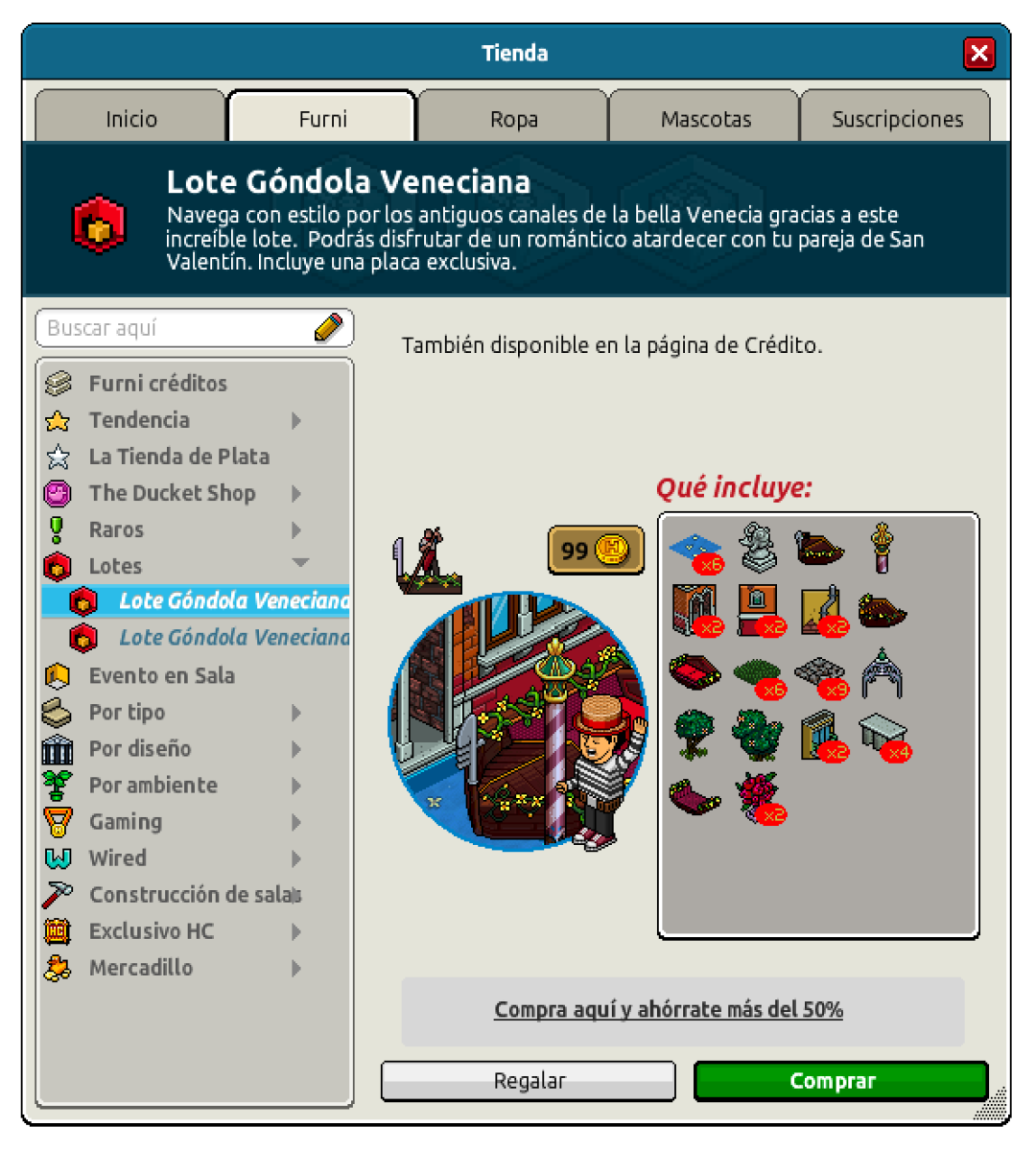 Lote Góndola Veneciana 1