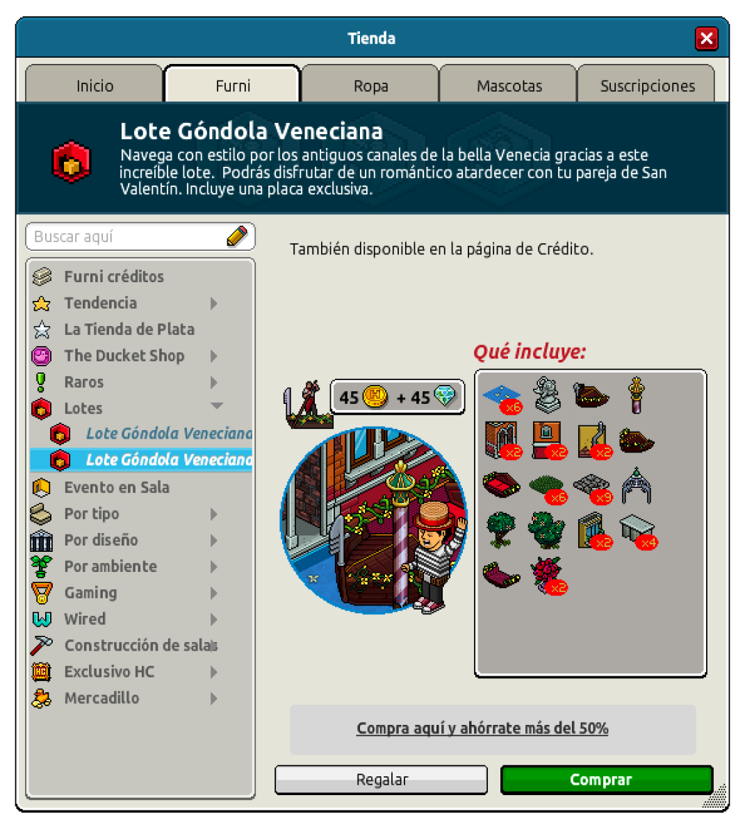 Lote Góndola Veneciana 2